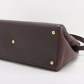 Fendi Dark Brown Two Tone Vitello Toujour Leather 2 Way Handbag 8BH250 #2506 by Bolt Boutique