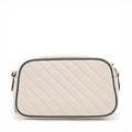 Gucci GG Marmont Small Diagonal Leather Chain Crossbody Bag White #2508 by Bolt Boutique