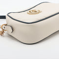 Gucci GG Marmont Small Diagonal Leather Chain Crossbody Bag White #2508 by Bolt Boutique