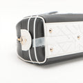 Christian Dior Dior Vibe Zip Bowling Bag Black/White Leather 2 Way #2603 by Bolt Boutique