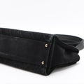 Chanel Black Nubuck Leather Wild Stitch Shoulder Bag Black Gold Metal Fittings 7 Series #2875 by Bolt Boutique