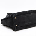 Chanel Black Nubuck Leather Wild Stitch Shoulder Bag Black Gold Metal Fittings 7 Series #2875 by Bolt Boutique