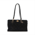 Chanel Black Nubuck Leather Wild Stitch Shoulder Bag Black Gold Metal Fittings 7 Series #2875 by Bolt Boutique