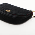 Chanel Black Suede Half Moon Coco Mark Chain Shoulder Bag #3744 by Bolt Boutique