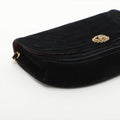 Chanel Black Suede Half Moon Coco Mark Chain Shoulder Bag #3744 by Bolt Boutique