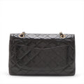 Chanel Matelasse Lambskin Double Flap Double Chain Black Shoulder Bag 3 Series #3747 by Bolt Boutique