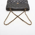 Chanel Matelasse Lambskin Double Flap Double Chain Black Shoulder Bag 3 Series #3747 by Bolt Boutique