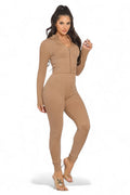 Washed Seamless Zip Up Jacket and Leggings Set by The House of Stylez