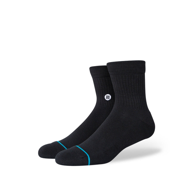Stance Icon Quarter Mid-Cushion Socks - Black by Swell-O-Phonic
