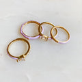Pastel Glam Ring Set Of 4