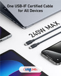 Anker <b>543</b> USB C to USB C Cable (240W, 10 ft) by Anker