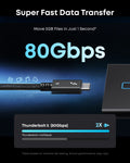 Anker Prime Thunderbolt 5 Cable (3.3 ft / 1.7 ft, 80 Gbps, 240W) by Anker