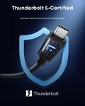 Anker Prime Thunderbolt 5 Cable (3.3 ft / 1.7 ft, 80 Gbps, 240W) by Anker