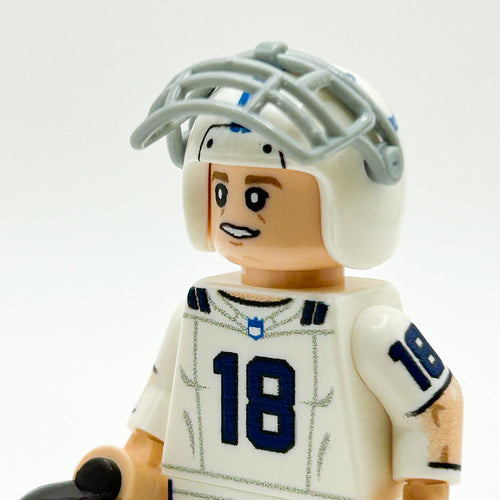 #18 QB Indy Football Player Minifig made using LEGO parts - B3 Customs by B3 Customs