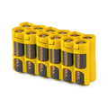 12 AA Pack Battery Caddy (Yellow) by Storacell