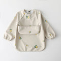Waterproof Smock Bib | Full-Sleeve Baby & Toddler Feeding Bib by ozznekshoes