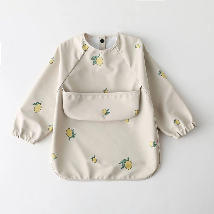 Waterproof Smock Bib | Full-Sleeve Baby & Toddler Feeding Bib by ozznekshoes
