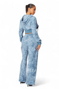 Aaliyah Tie Dye Crop Hoodie & Straight Pants Set by The House of Stylez