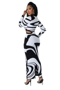 Black & White Knit Maxi Dress by The House of Stylez