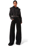 Crop Hoodie And Wide Leg SweatSuit