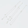 Starred Up Chain Anklet, Set of 3