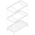 Alera Two-Tier File Cart for Front-to-Back + Side-to-Side Filing, Metal, 1 Shelf, 3 Bins, 26" x 14" x 29.5", Black
