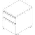 Alera File Pedestal with Full-Length Pull, Left or Right, 2-Drawers: Box/File, Legal/Letter, Charcoal, 14.96" x 19.29" x 21.65"