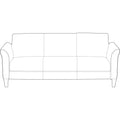 Alera Reception Lounge Furniture, 3-Cushion Sofa, 77w x 31.5d x 32h, Black