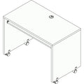 Alera Valencia Series Mobile Workstation Desk, 41.38" x 23.63" x 30", Medium Cherry