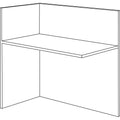 Alera Valencia Reversible Reception Return, 44.13w x 23.63d x 41.5h, Mahogany