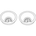 Alera Valencia Series Optional Grommets, 2.63" Diameter, Silver Metal, 2/Pack