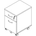Alera Valencia Series Mobile Pedestal, Left/Right, 2-Drawers: Box/File, Legal/Letter, Medium Cherry, 15.88" x 19.13" x 22.88"