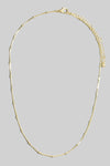 Gold Dipped Intricate Station Dainty Chain Necklace