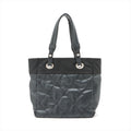 Chanel Paris Biarritz PM Coating Canvas Tote bag Black Silver Metal Fittings 12234711 #2484 by Bolt Boutique