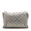 Chanel Matelasse Metallic Calfskin Quilted Medium Chain Me Hobo Dark Silver 14 Series -#2596 by Bolt Boutique