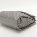 Chanel Matelasse Metallic Calfskin Quilted Medium Chain Me Hobo Dark Silver 14 Series -#2596 by Bolt Boutique