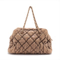Chanel Bubble Quilt Lambskin Chain Shoulder Bag Beige Gold Metal Fittings 12 Series #2600 by Bolt Boutique