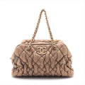 Chanel Bubble Quilt Lambskin Chain Shoulder Bag Beige Gold Metal Fittings 12 Series #2600 by Bolt Boutique