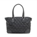 Chanel Paris New York Line Nylon &amp; Leather Tote Bag Black Silver Metal Fittings 10 Series #2881 by Bolt Boutique