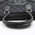 Chanel Paris New York Line Nylon &amp; Leather Tote Bag Black Silver Metal Fittings 10 Series #2881 by Bolt Boutique