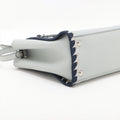 Fendi Petit 2 Jours Leather 2 Way Handbag Blue Gray #3263 by Bolt Boutique