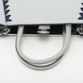 Fendi Petit 2 Jours Leather 2 Way Handbag Blue Gray #3263 by Bolt Boutique