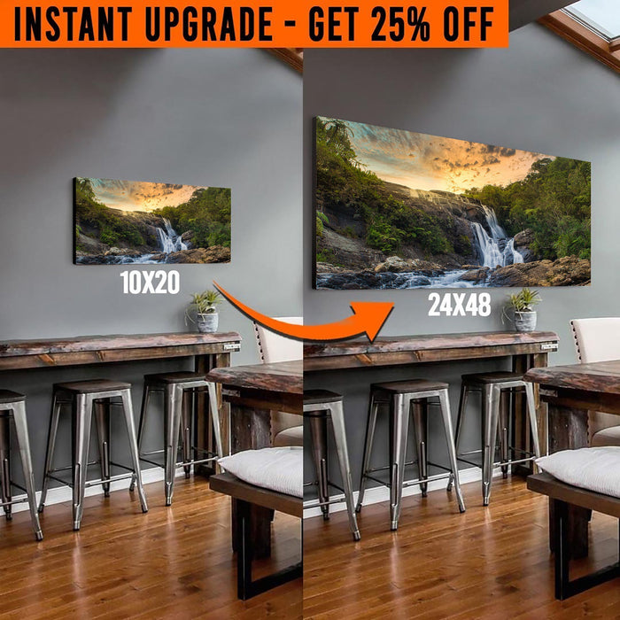 Upgrade Your 20x10 Inches 'Sunset Nature Wilderness' Canvas To 48x24 Inches by Tailored Canvases