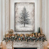 Vintage Christmas Tree Wall Art IX