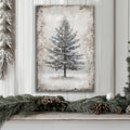 Vintage Christmas Tree Wall Art IX by Tailored Canvases