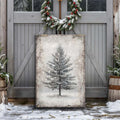 Vintage Christmas Tree Wall Art IX by Tailored Canvases