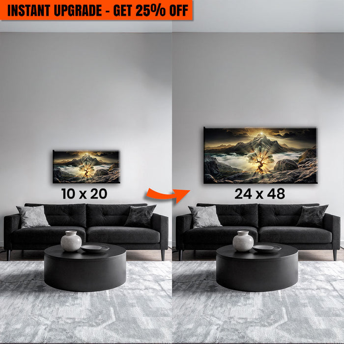 Upgrade Your 20x10 Inches 'Burning Bush - Faith Wall Art II' Canvas To 48x24 Inches by Tailored Canvases