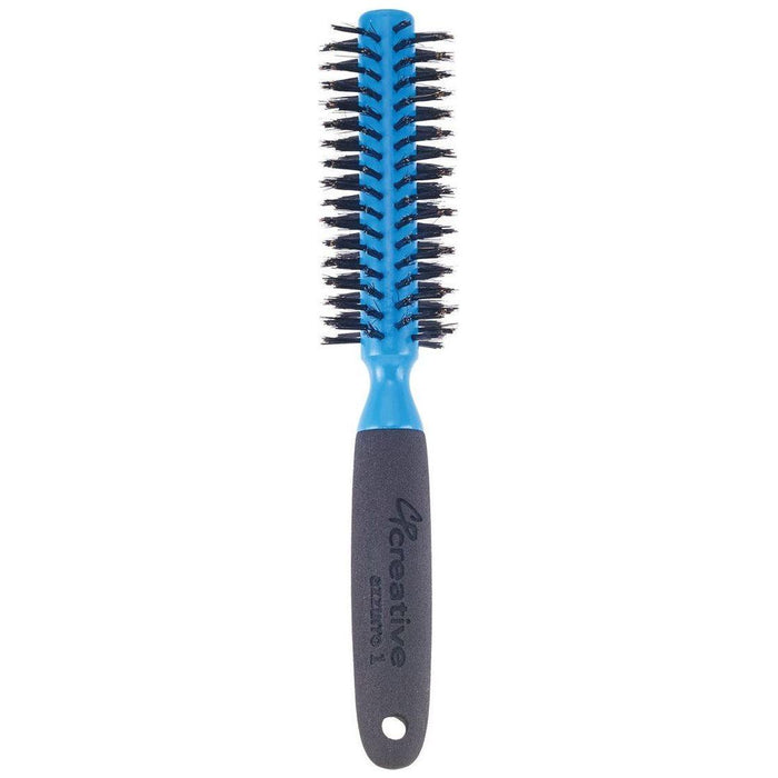 Azzurro Wood Barrel Round Boar Bristle Hair Brush by Pasteur Pharmacy