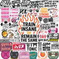 Gym Stickers 45 Pack - Workout Stickers for Water Bottle, Fitness Planner Stickers, Exercise Motivation Stickers - Waterproof Glossy Vinyl Aesthetic Stickers for Laptop, Gym Decor, Fitness Gifts by BLAUBECK