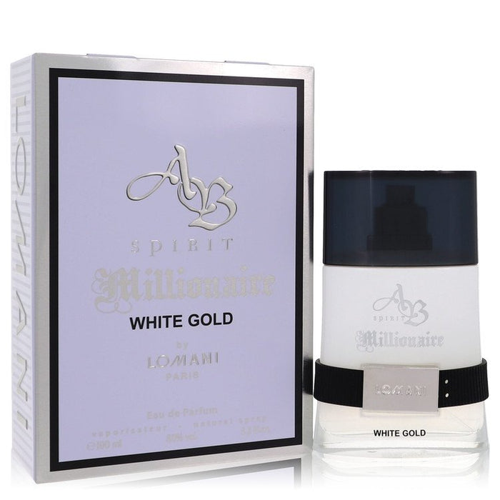 Ab Spirit Millionaire White Gold by Lomani Eau De Parfum Spray 3.3 oz for Men by Avera Group